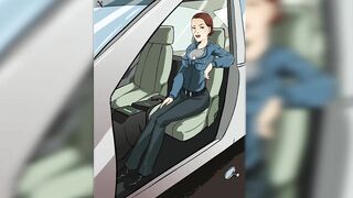 Sex in the patrol car hentai game