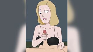 Rick and Morty - A Way Back Home - Sex Scene Only - Part 47 Beth Handjob By LoveSkySanX
