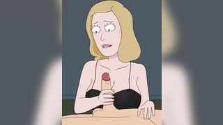 Rick and Morty - A Way Back Home - Sex Scene Only - Part 47 Beth Handjob By LoveSkySanX