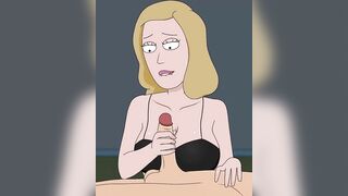 Rick and Morty - A Way Back Home - Sex Scene Only - Part 47 Beth Handjob By LoveSkySanX