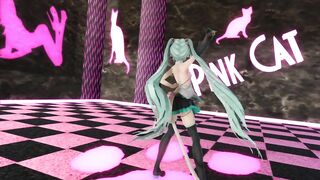 【MMD】Miku - PiNK CAT【R-18】