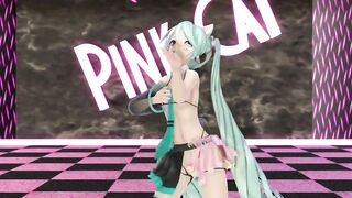 【MMD】Miku - PiNK CAT【R-18】