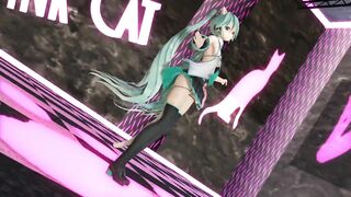 【MMD】Miku - PiNK CAT【R-18】