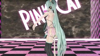 【MMD】Miku - PiNK CAT【R-18】