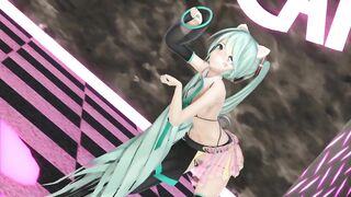【MMD】Miku - PiNK CAT【R-18】