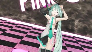 【MMD】Miku - PiNK CAT【R-18】