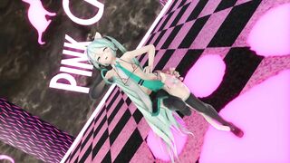 【MMD】Miku - PiNK CAT【R-18】