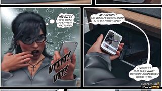 Educating Ella - 18yo Size Queen Collage Girl Caught Riding Huge dildo at School - 3D Cartoon Comic