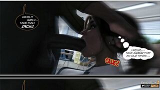 Educating Ella - 18yo Size Queen Collage Girl Caught Riding Huge dildo at School - 3D Cartoon Comic