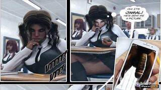Educating Ella - 18yo Size Queen Collage Girl Caught Riding Huge dildo at School - 3D Cartoon Comic