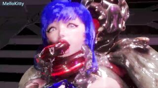 Busty Asian Racing Model's Tied Up DP BDSM - Extreme Monster Cock Fuck