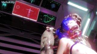 Busty Asian Racing Model's Tied Up DP BDSM - Extreme Monster Cock Fuck
