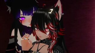 Obedient cat-bunny gets gently rubbed and creams for her Mistress