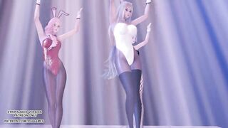 [MMD] Tara - Bunny Style Ahri Kaisa Seraphine Sexy Kpop Dance League of Legends KDA 4K 60FPS