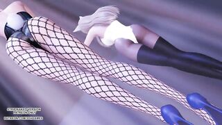 [MMD] Tara - Bunny Style Ahri Kaisa Seraphine Sexy Kpop Dance League of Legends KDA 4K 60FPS