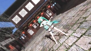 【MMD】Miku (Lingerie Dress) - Pink Cat【R-18】