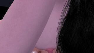 【 3D animation】女孩骑在上边自己动。