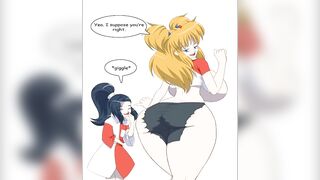 Akiko and wynn giantess growth, breast expansion