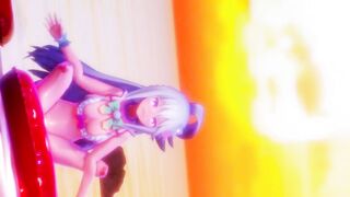 0449 -【R-18 MMD】Konosuba - not so useless goddess and the beach このすばアクアと海で