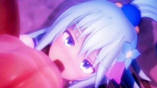 0449 -【R-18 MMD】Konosuba - not so useless goddess and the beach このすばアクアと海で