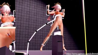 Genshin Impact Yae Miko - Machine Bondage DP Cumflation Facefucking