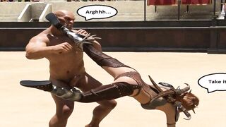 Princess Anna vs Orc - Arena fight