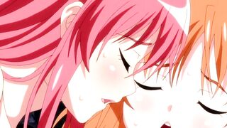 Two Girls Alone in Bathroom Fingering and Massaging Each Other Yuri Hentai