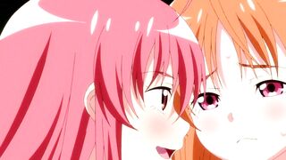 Two Girls Alone in Bathroom Fingering and Massaging Each Other Yuri Hentai