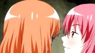 Two Girls Alone in Bathroom Fingering and Massaging Each Other Yuri Hentai