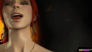 Witcher Futanari Triss Merigold Redhead Duckgirl fucking Ciri