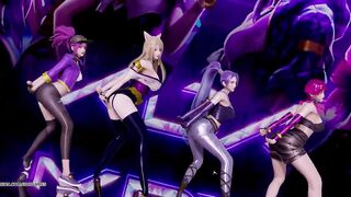 [MMD] Stellar - Marionette Kpop Striptease Dance Ahri Akali Kaisa Evelynn Seraphine KDA Popstar