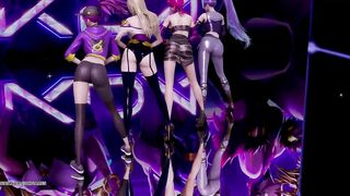 [MMD] Stellar - Marionette Kpop Striptease Dance Ahri Akali Kaisa Evelynn Seraphine KDA Popstar