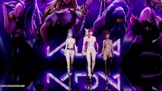 [MMD] Stellar - Marionette Naked Kpop Dance Ahri Akali Kaisa Evelynn Seraphine KDA Popstar 4K 60FPS