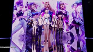 [MMD] Everglow - Dun Dun Striptease Ahri Akali Kaisa Evelynn Seraphine KDA All Out 4K 60FPS