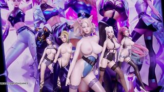[MMD] Everglow - Dun Dun Striptease Ahri Akali Kaisa Evelynn Seraphine KDA All Out 4K 60FPS