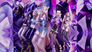 [MMD] Everglow - Dun Dun Striptease Ahri Akali Kaisa Evelynn Seraphine KDA All Out 4K 60FPS