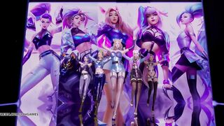 [MMD] Everglow - Dun Dun Striptease Ahri Akali Kaisa Evelynn Seraphine KDA All Out 4K 60FPS
