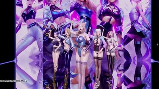 [MMD] Everglow - Dun Dun Striptease Ahri Akali Kaisa Evelynn Seraphine KDA All Out 4K 60FPS