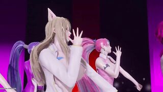 [MMD] CHUNG HA - Snapping Hot Striptease Ahri Akali Kaisa Evelynn Seraphine KDA 4K 60FPS