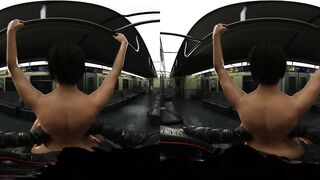 Jill Valentine and Nemesis 60fps VR Train Reverse Cowgirl 5 ANGLES!