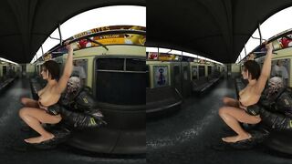 Jill Valentine and Nemesis 60fps VR Train Reverse Cowgirl 5 ANGLES!