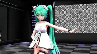 【MMD】Miku (Lingerie Dress) - Gokuraku Pure Land【1080p 60fps】【R-18】