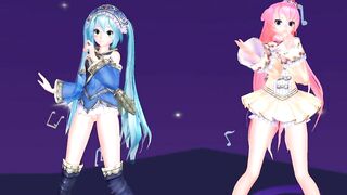 【MMD】Lonely tropical fish [Tda-style Miku Luka]【R-18】