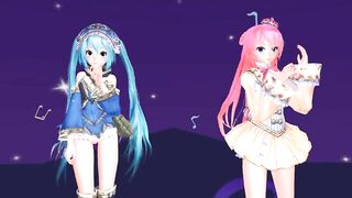 【MMD】Lonely tropical fish [Tda-style Miku Luka]【R-18】