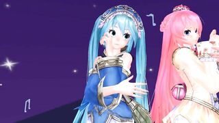 【MMD】Lonely tropical fish [Tda-style Miku Luka]【R-18】
