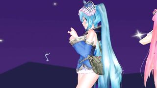 【MMD】Lonely tropical fish [Tda-style Miku Luka]【R-18】