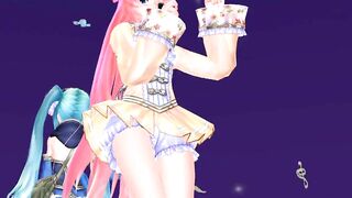 【MMD】Lonely tropical fish [Tda-style Miku Luka]【R-18】