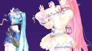 【MMD】Lonely tropical fish [Tda-style Miku Luka]【R-18】
