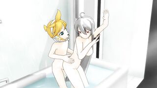 【SEX-MMD】Haku & Ren are in the bathroom【R-18】