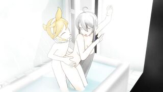 【SEX-MMD】Haku & Ren are in the bathroom【R-18】